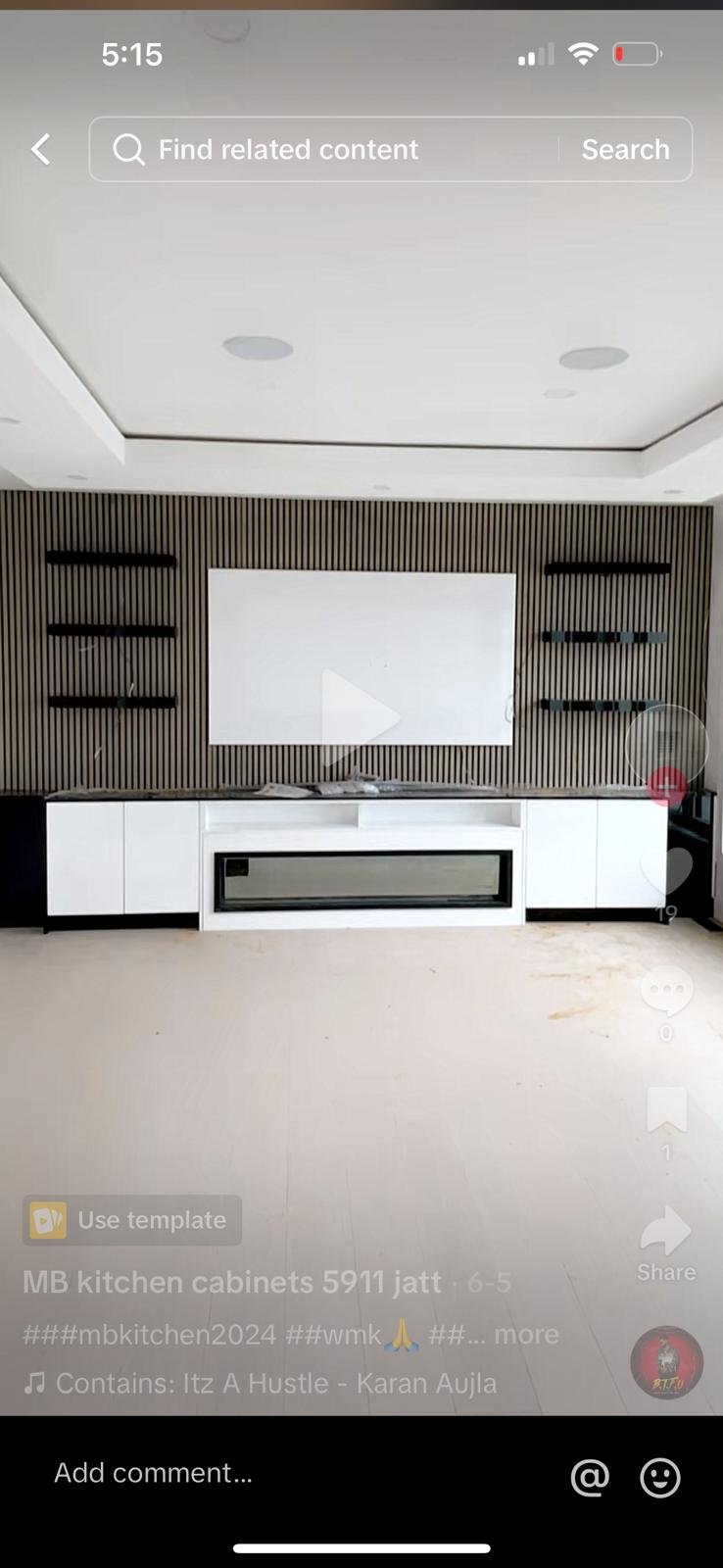 The Marble & Charcoal Media Wall